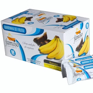 Barrinha de Fruta Famoso Bananinha com Chocolate Zero Açúcar 525g