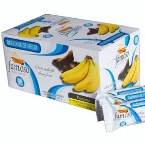 Barrinha de Fruta Famoso Bananinha com Chocolate Zero Açúcar 525g